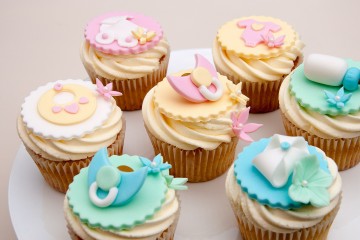 Photograph of Baby Shower Cupcakes baked by Jane.