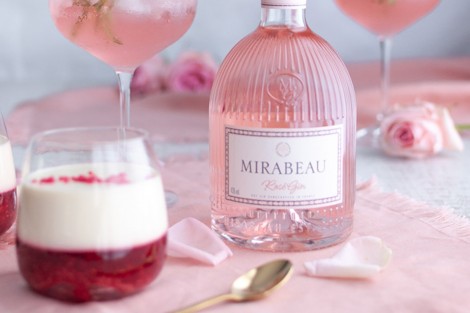 Mirabeau Rosé Layered Gin Panna Cotta Recipe – Baked by Jane