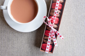 Photograph of Luxury Valentine's Macarons baked by Jane.